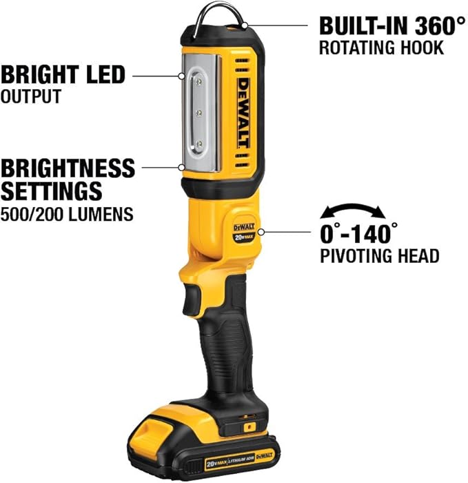 DEWALT 20V MAX LED Work Lights (DCL050) and (DCL043)