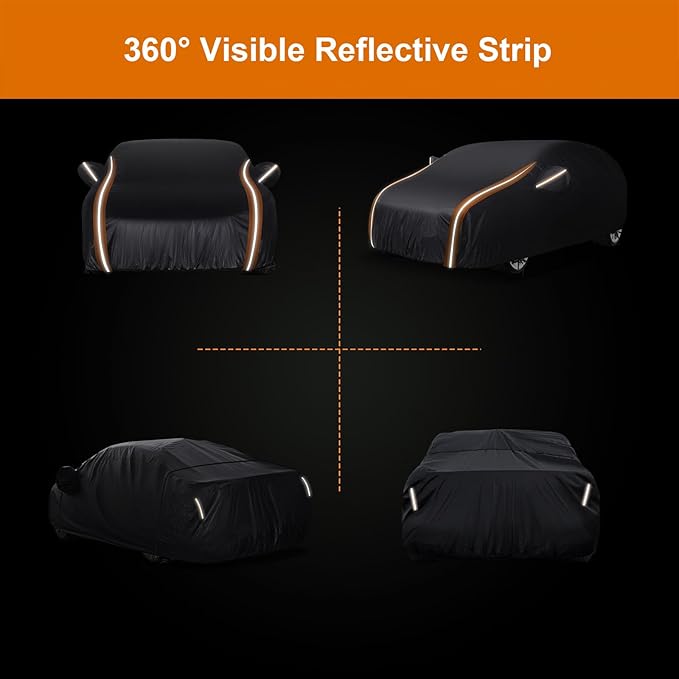 Car Cover Custom Fit for 1999-2025 Honda Odyssey, 8-Layer Waterproof All Weather SUV Cover, Full Exterior Cover Sun Rain Protection with Door Zipper and Storage Bag