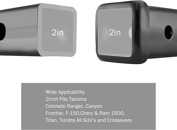 OPENROAD Trailer Hitch Extension，12 inch Hitch Extender Length for 2-inch Receiver Tube Extender,5000lbs GTW,500 lbs TW,Includes 5/8'' Hitch Pin