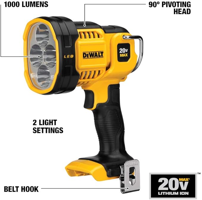DEWALT 20V MAX LED Work Lights (DCL050) and (DCL043)