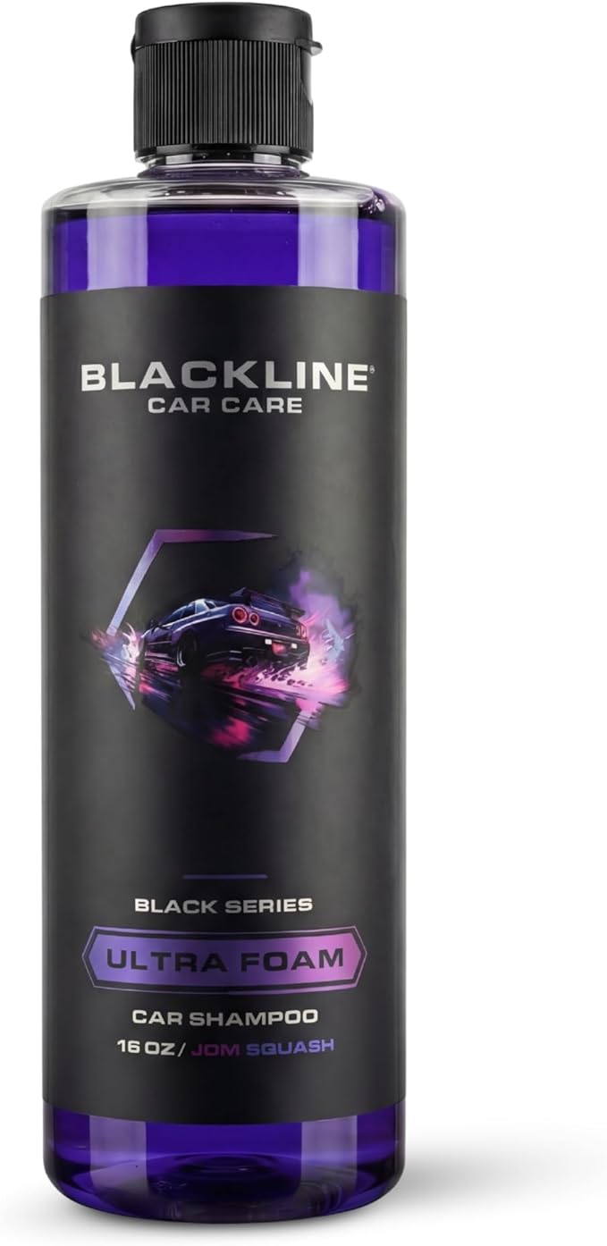 Blackline Automotive Extreme Foaming Car Shampoo - Extreme Ultra Foam Perfect for Ceramic Coatings - Compatible with Foam Cannon for Pressure Washer (16 FL Oz, JDM Squash)