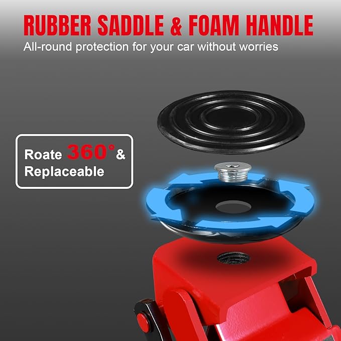 Jack Boss Floor Jack 4 Ton Hydraulic Low Profile Jack with Dual Piston Quick Lift Pump and 3 Ton (6600 LBs) Adjustable Ratchet Car Lifting Jack Stand with Dual Secure Pins