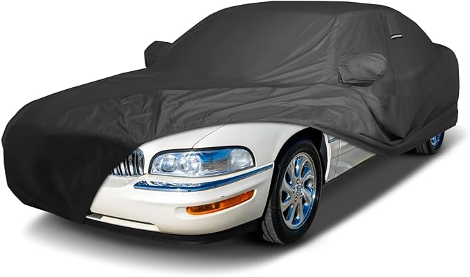 iCarCover Premium Custom Car Cover for 1997-2005 Buick Park Avenue Heavy Duty Waterproof All Weather Rain Snow UV Sun Protector Custom Fit Full Exterior Indoor Outdoor Protection Car Cover (Black)