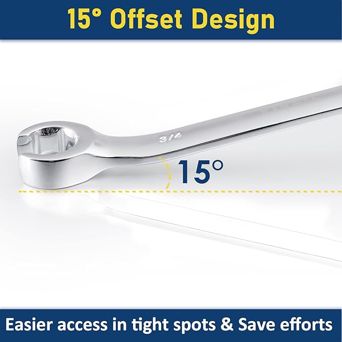 6 Pc. Flare Nut Wrench Set, SAE 1/4" to 15/16", CR-V Steel, Brake Fuel Line Wrench Set with Roll-up Pouch