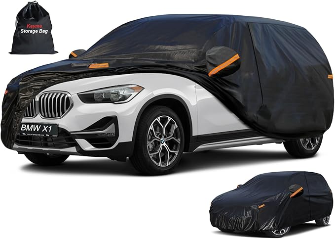 Kayme 7 Layers SUV Car Cover Custom Fit for BMW X1 (2009-2025) Waterproof All Weather for Automobiles, Outdoor Full Cover Rain Sun UV Protection.
