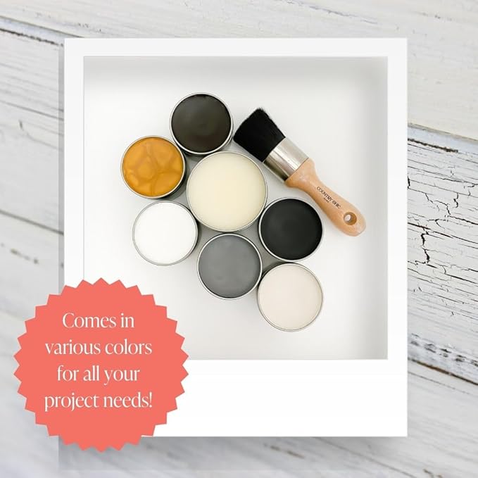 Furniture Wax - 100% Natural Sealant for Chalk Furniture Paint or Raw Wood, Light Protection, Easy To Apply, No Odor, Eco-Friendly - 7 Color Choices - Grey (4 oz)