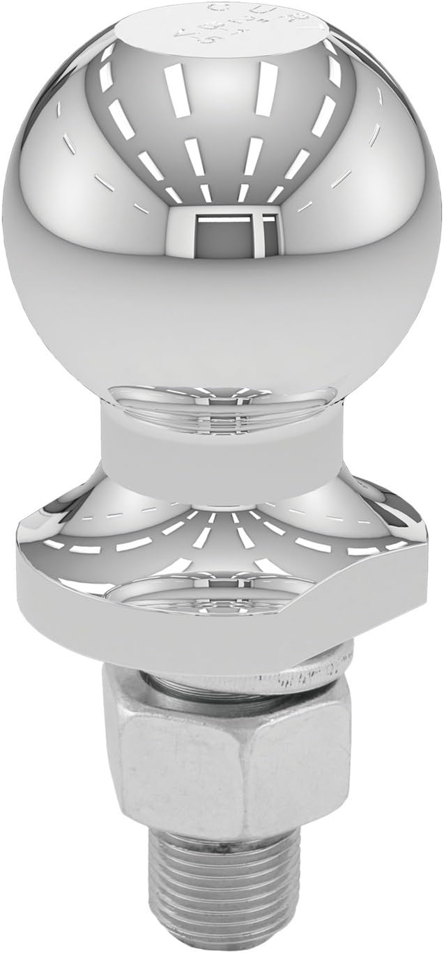 CURT 40064 Chrome Trailer Hitch Ball, 3,500 lbs, 2-Inch Diameter, 3/4 x 1-3/4-Inch Shank