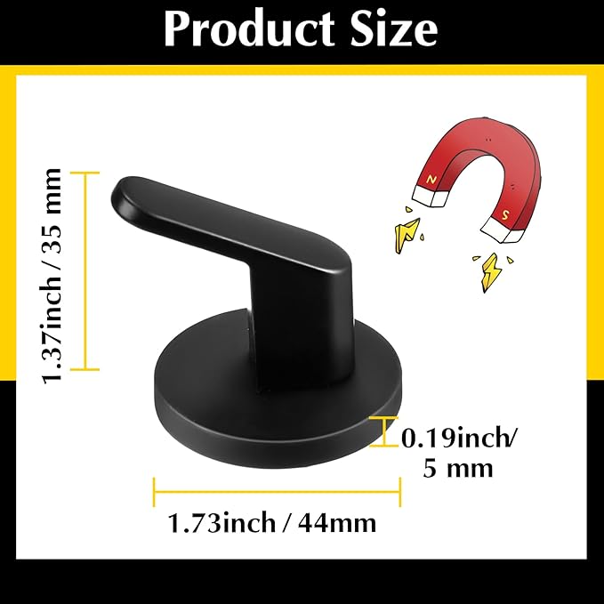 Kanayu 4 Pcs Magnetic Hooks Heavy Duty Magnetic Wreath Hanger, Magnet Tool Holder Garage Storage Tool Organizer Hanger for Refrigerator Kitchen Doors