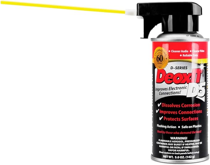 HOSA D5S-6 CAIG DeoxIT 5% Spray Contact Cleaner, 5 oz. & OCO Boost Plus GB40 1000 Amp 12-Volt UltraSafe Lithium Jump Starter Box, Portable Power Bank Charger