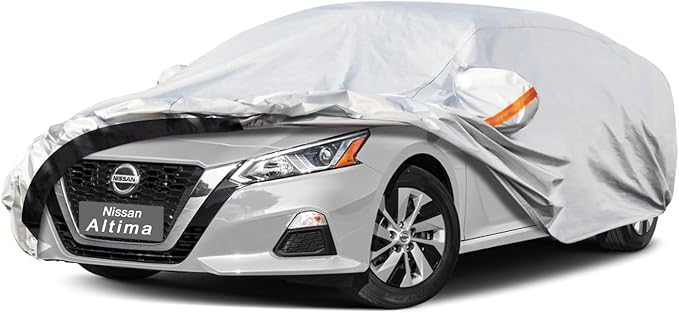 6 Layers Car Cover Custom Fit Nissan Altima (1998-2025) Waterproof All Weather, Heavy Duty Outdoor Snow Sun Rain Uv Protection (Ships from US Warehouse, Delivery 3-8 Days)