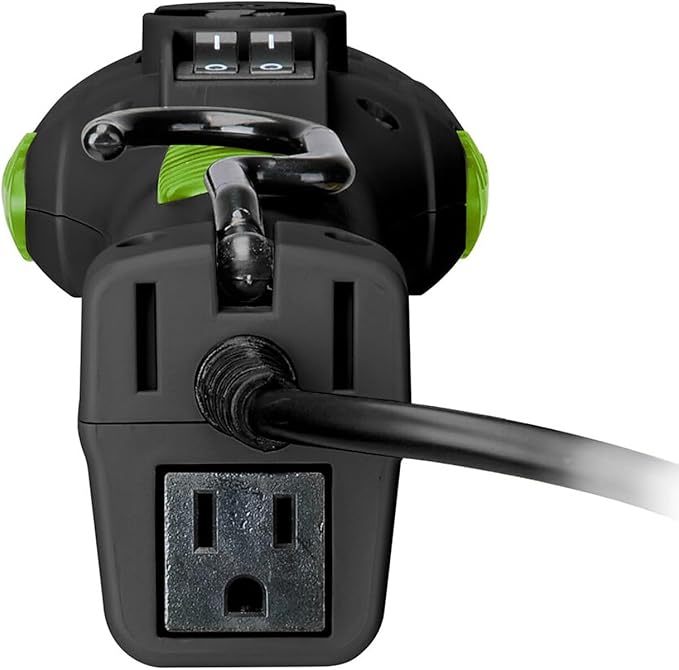 PowerSmith Work Light Drop Light 3000 Lumen 25 ft. 16/3 SJTOW Oil-Resistant Power Cord, 12 Amp Power Outlet, Neodymium Magnet (PDL3025)
