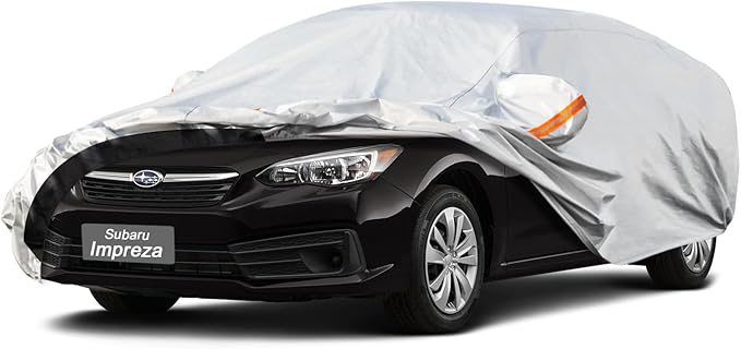 6 Layer Car Cover Custom Fit Subaru Impreza (2000-2025) Waterproof All Weather, Heavy Duty Outdoor Snow Sun Rain Uv Protection (Ships from US Warehouse, Delivery 3-8 Days)