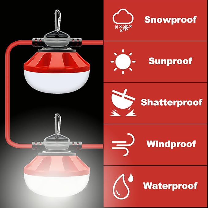 100FT LED Construction String Lights 10 Bulbs,10000LM,Industrial Grade,Weatherproof, Linkable 5000K Super Bright for Job Sites, Mining, Patios & Outdoor Work,Free for Climbing Hook 2Prong