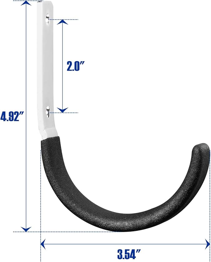 GeeWatom Heavy Duty Steel Garage Hooks,Garage Storage Utility Hooks,Heavy Duty Garage Garden Tool Organizer,Steel Wall Mount Hooks, Garden Hose Hanger, Small U Hooks (Black 6 Pack)