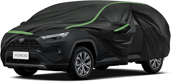 Car Cover for Toyota RAV4, SUV Size, 420D Oxford Fabric, Waterproof Windproof Sunproof Car Covers, Durable All Weather Protection, Anti-UV Outdoor Full Car Cover