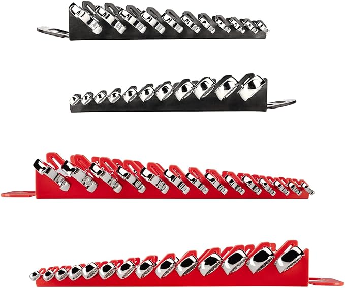 TEKTON Combination Wrench Set with Holders, 25-Piece (1/4-3/4 in., 6-19 mm) | WCB92301