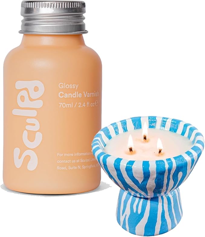 Sculpd 70 ml Gloss Candle Glaze, Scratch Resistant and Fireproof Gloss Candle Varnish