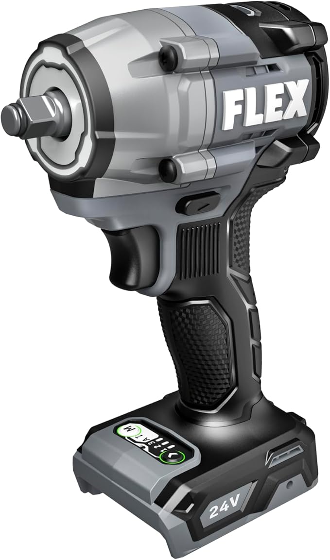 FLEX 24V Brushless Cordless 3/8-Inch 450 Ft-Lbs Torque Compact Impact Wrench Tool Only, Battery and Charger Not Included - FX1431A-Z