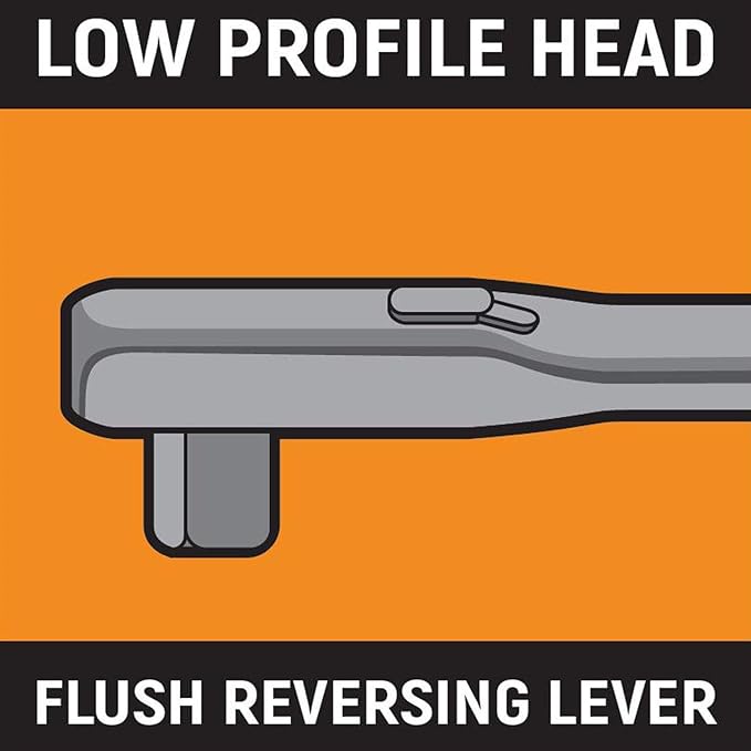 GEARWRENCH 3/8" 120XP Flex Head Teardrop Ratchet with Dual Material Handle, 13-1/2" - 81210P