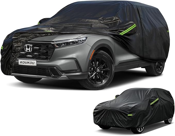 KouKou SUV Cover Waterproof All Weather, 7 Layers Outdoor SUV Car Covers for Automobiles, Universal Fit Toyota RAV4, Honda CRV, Nissan Murano, Jeep Cherokee, Subaru Outback ect.(Length 182-190 inch)
