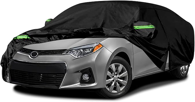 Car Covers Waterproof All Weather Replace for 2004-2025 Toyota Corolla Sedan, 6 Layers 210T Custom-Fit Outdoor Full Car Covers with Zipper Door for Snow Rain Dust Hail Protection (Corolla)