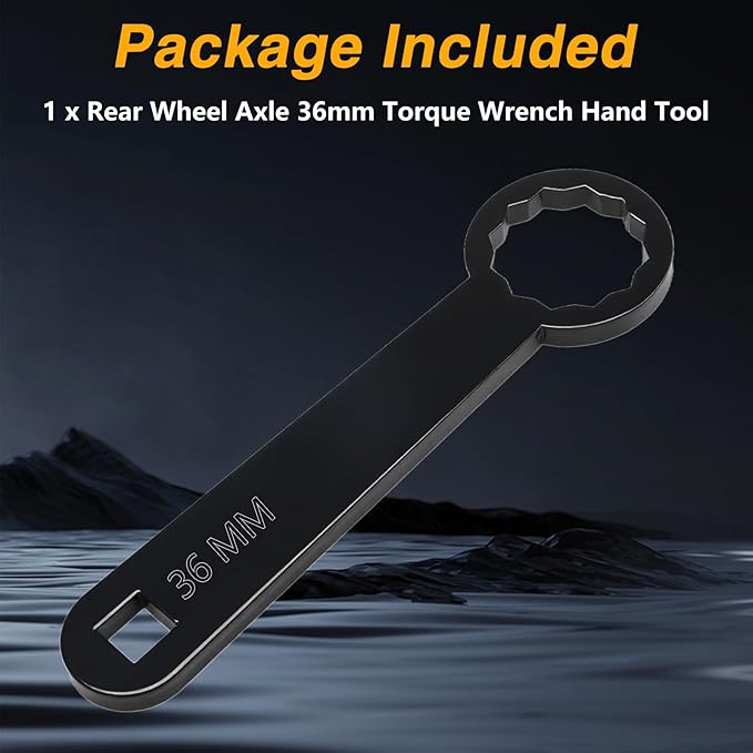 Rear Axle Wrench 36mm, Rear Wheel Axle Torque Wrench Hand Tool 36mm for Motorcycle