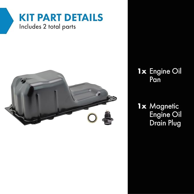 TRQ Engine Oil Pan Compatible with 2002-2008 Ford Expedition 2004-2008 F-150 2002 Lincoln Blackwood 2006-2008 Mark LT 2002-2012 Navigator