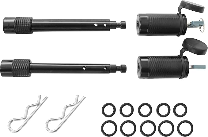 MaxxHaul 50692 5/8" & 1/2" Hitch Lock Pin Set - Black Electro Paint Finish