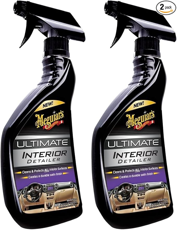 Meguiar's G16216 Ultimate Interior Detailer, Protects Interior Surfaces from Dirt and Grime, Leaves Your Surfaces Protected from UV Rays and Giving It a Lasting FinishSpray Bottle, 15.2 Oz (Pack of 2)