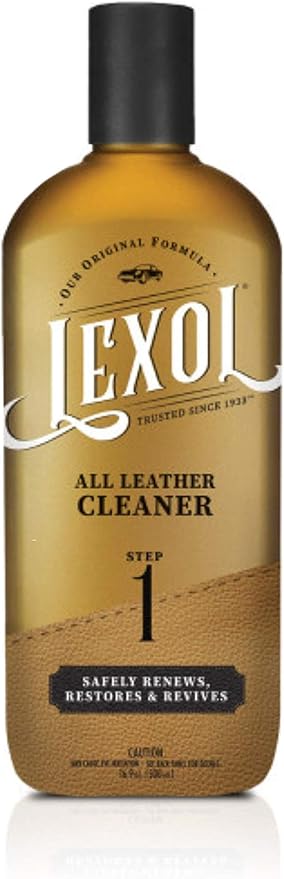 Lexol All Leather Cleaner for Car Interior, Couches and Furniture, Shoes and Boots, Purses and Handbags, Baseball Gloves and Horse Saddles, and More, 16.9 oz