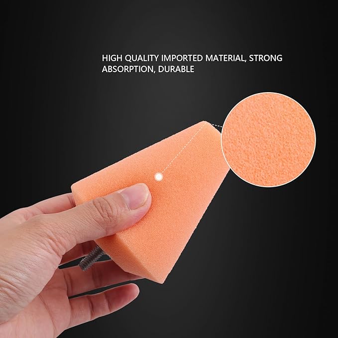 Polishing Cone, SPTA Car Wheel Hub Drill Buffing Sponge Pads Kit, Polishing Ball, 5 Pack Car Buffers and Polishers Kit, Attaches to Standard Household Drill