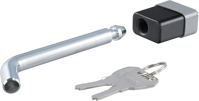 CURT 23021 Trailer Hitch Lock, 5/8-Inch Pin Diameter, Fits Most 3-Inch Receivers (Pack of 4)