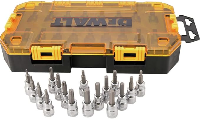 DEWALT Drive Bit Socket Set, 3/8" Drive, SAE/Metric, 17-Piece (DWMT73806)