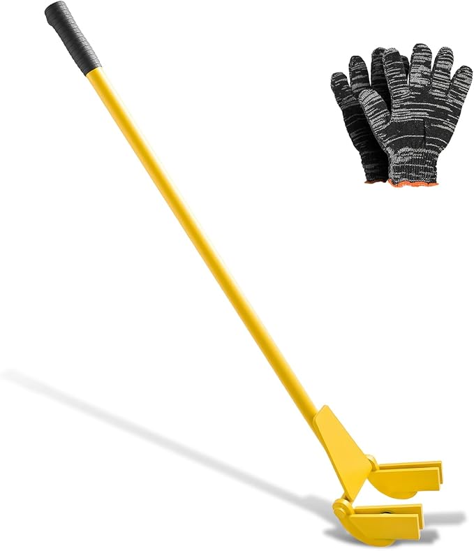 VEVOR Pallet Buster Tool with 41‘’ Carbon Steel Handle, Heavy Duty Wrecking Pry Bar, Articulating Head Deck Board Removal Tool for Non-Damaging Wooden Pallet & Deck Removal