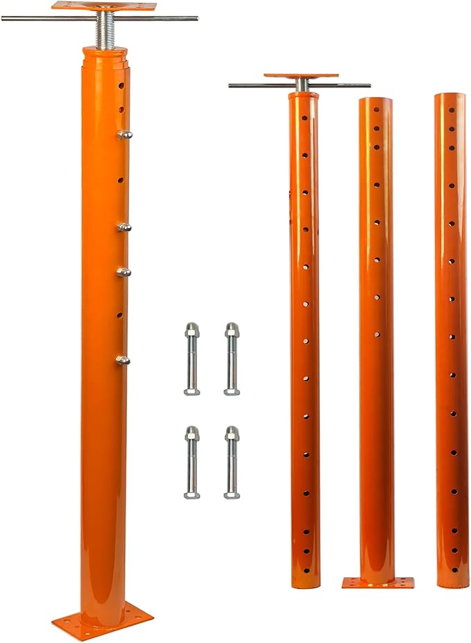 54"-155" Floor Jack Stands Pole Adjustable Construction Leveling House Jack, 18,000 lbs Max Capacity, Telescoping Heavy Duty Jack for Basement Crawl Space Support