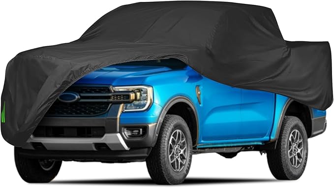 Proadsy Car Cover Custom Fit for 2024 2025 2026 Ford Ranger 5'Box, Waterproof All Weather for Automobiles, Full Exterior Cover Rain Snow Sun Protector Indoor Outdoor Car Cover