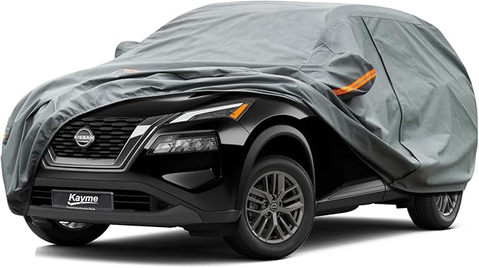 Kayme Heavy Duty SUV Car Cover Custom Fit Nissan Rogue Waterproof All Weather for Automobiles, Full Exterior Covers Sun Rain UV Protection.（Deliver About 3-10 Days）