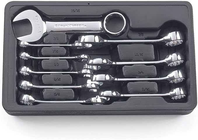 GEARWRENCH 10 Pc. 12 Pt. Stubby Combination Wrench Set, SAE - 81905