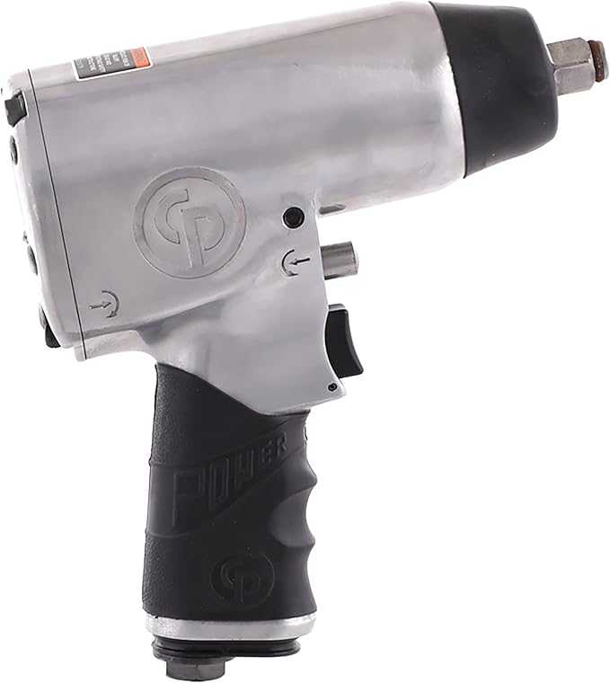 Chicago Pneumatic CP734H - 1/2 Inch Air Impact Wrench, Pistol Handle, Max Torque Reverse Output 425 ft. lbf / 576 Nm, 9,500 RPM, Pin Clutch, Industrial Tool, Automotive