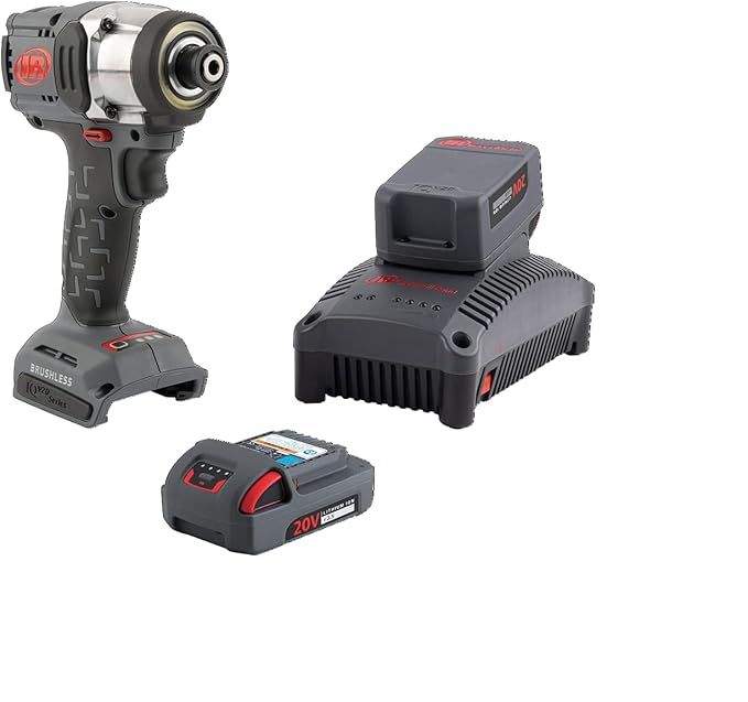 Ingersoll Rand W3111-K22 20V 1/4" Hex Cordless Impact Driver 2 Battery Kit, Mid-Torque, Compact, Pistol Grip