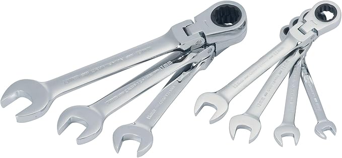 CRAFTSMAN Ratchet Set, 72-Tooth, 180 Degree Flexi Head Design, Solid Chrome Finish (CMMT87009), 7 Count (Pack of 6)