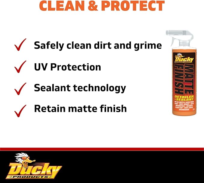 DUCKY PRODUCTS Matte Finish: Detailer & Sealant Spray for Matte & Satin Finish Paint, 16 oz