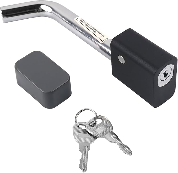 Trailer Hitch Locks Kit,Locking Hitch Pin Trailer Hitches Pin Lock with Locking Lever Diameter 5/8 Inch,Universal Hitches Locks with Keys for 2 & 2.5 Inch Class III IV Receiver