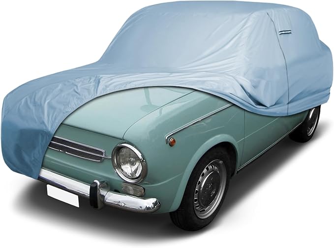iCarCover Premium Car Cover for 1964-1974 Fia t 850 Heavy Duty Waterproof All-Weather Automobiles Custom Fit Indoor Outdoor UV Snow Protection Covers with Straps and Bag