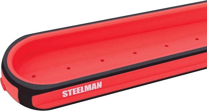 Steelman 2-Piece Magnetic Socket Storage and Parts Accessory Tray Set, Small (6-Inch) and Medium (12-Inch) (75107)