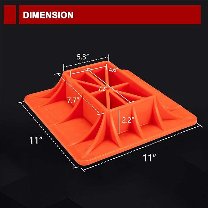 BUNKER INDUST Off-Road Base Compatible with Lift Jack,Farm Jack Board Mate Support Plate Sand Mud Snow Recovery Accessories for Truck Jeep ATV SUV UTV