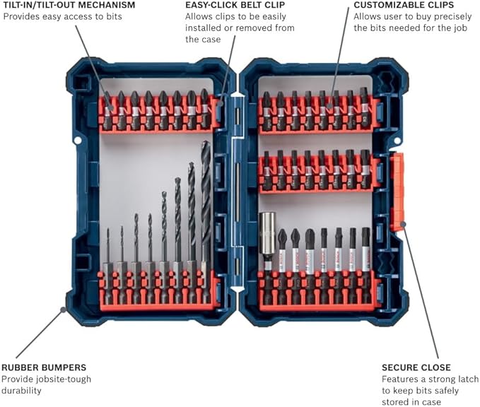 Bosch DDMS40 40 pc. Impact Tough™ Drill Drive Custom Case System Set