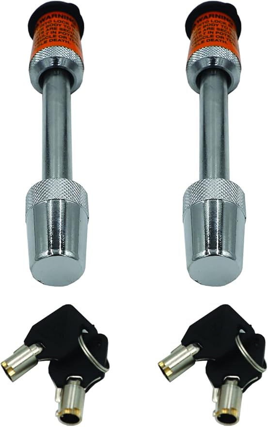 Blue Ox BX88359 Lock Kit | Designed to Add Security to Tow Bar & Baseplate Setup | Prevents Accidental Unhitching | Includes 2 Steel Locking Pins | Used When Flat Towing Vehicle Behind RV