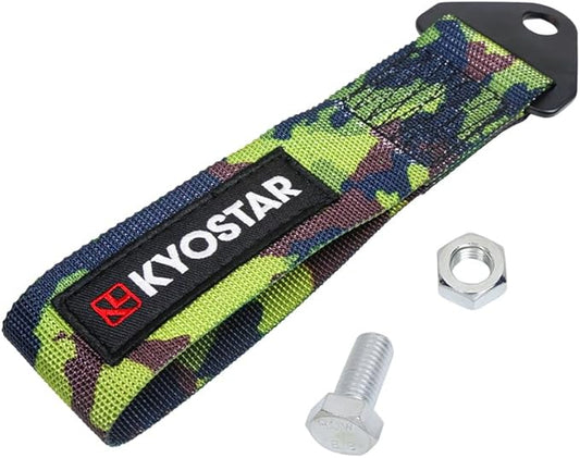 Kyostar Universal Racing Tow Strap for Front or Rear Bumper Towing Hooks, High Strength Tow Straps, Upgrade Version (Camouflage)