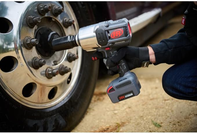 Ingersoll Rand W8191-K2 1" 20V Cordless Impact Wrench 2 Battery Kit, 2000 ft-lb Torque, Friction Ring Thru-hole, Pistol